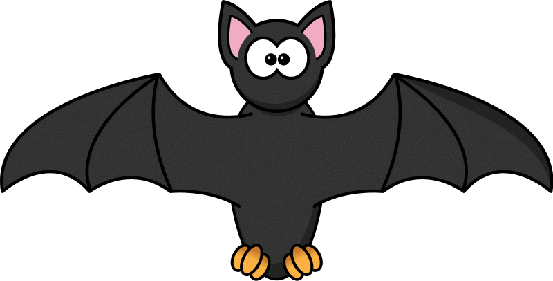 cute bat outline clip art