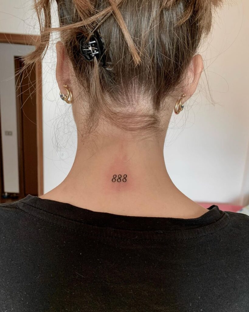 888 Angel Number Tattoo