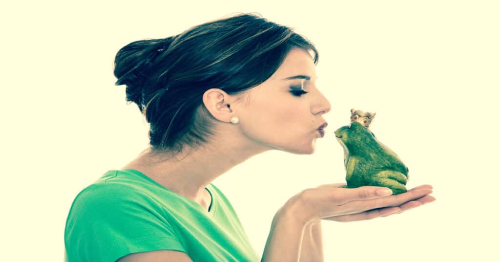 Woman Kissing a Frog