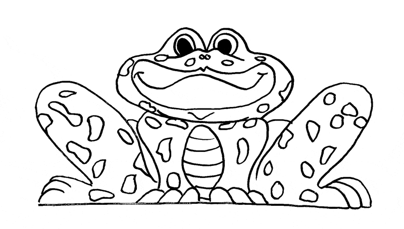Frog coloring page 3